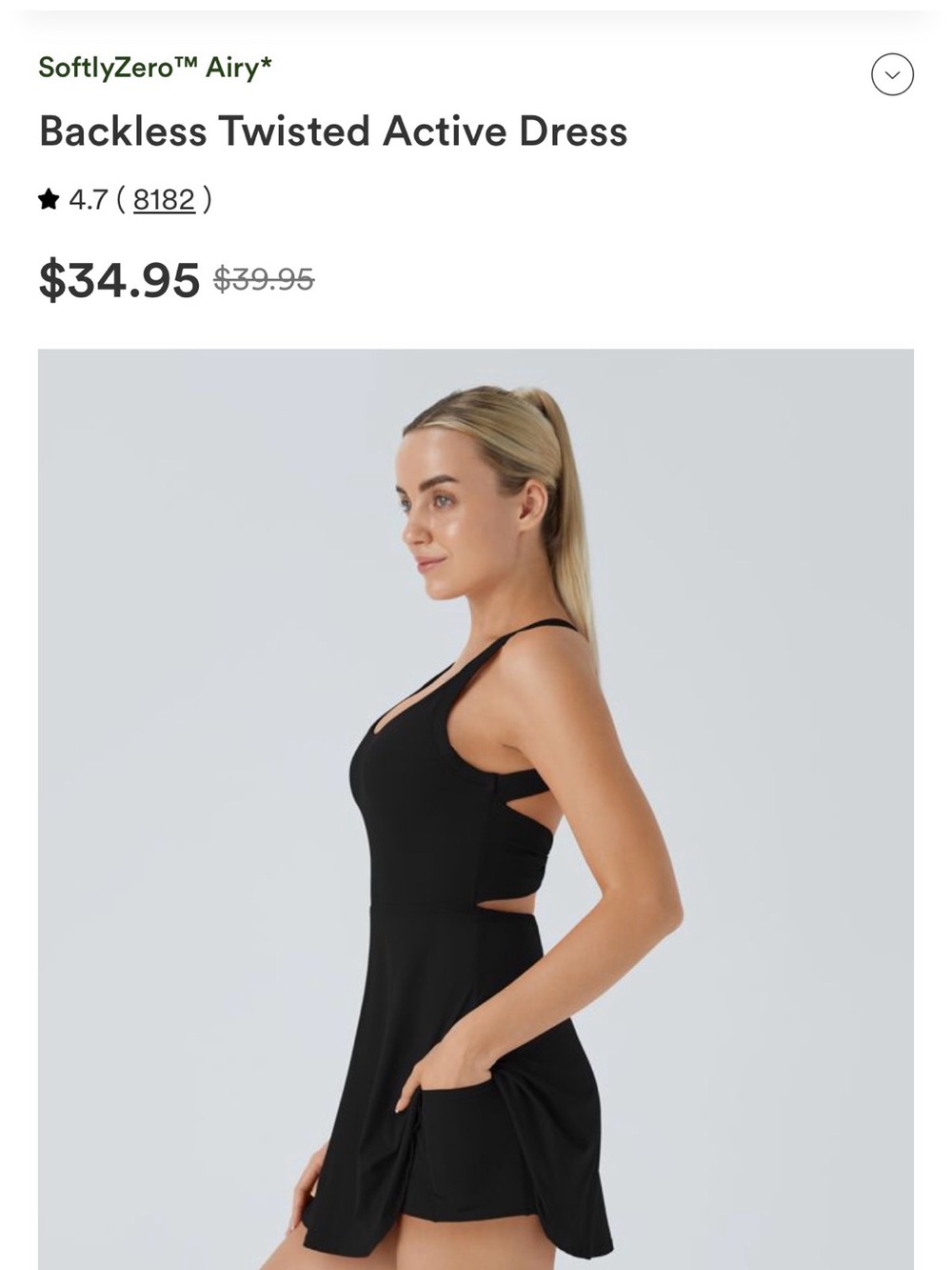 HALARA Black Easy Peasy Dress, new with tags. - Picture 4 of 9